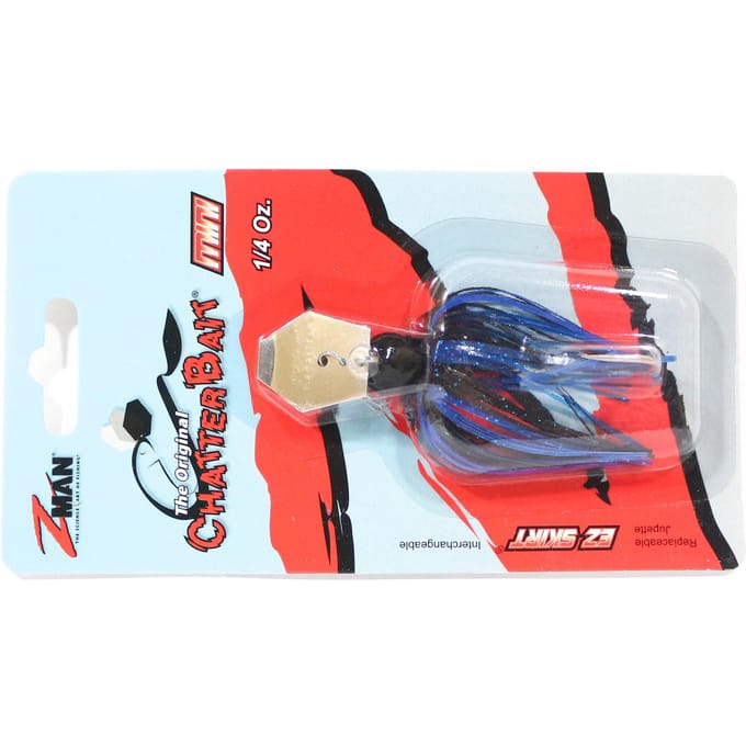 Zman Chatterbait Mini 1/4 oz Zinkend Kunstaas Zwart Blauw (0242)