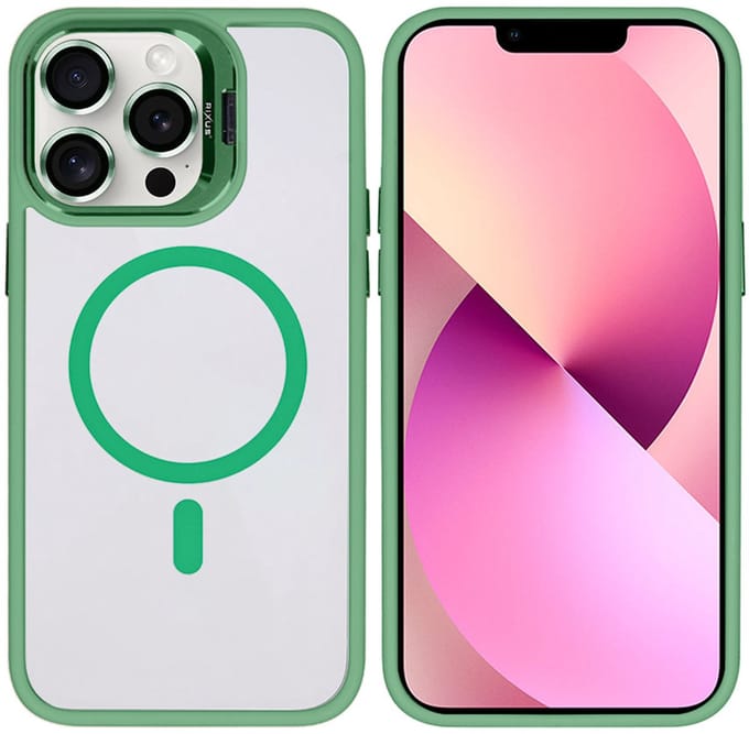 Rixus Classic 03 Case With MagSafe For Apple iPhone 13 Pro Max Light Green
