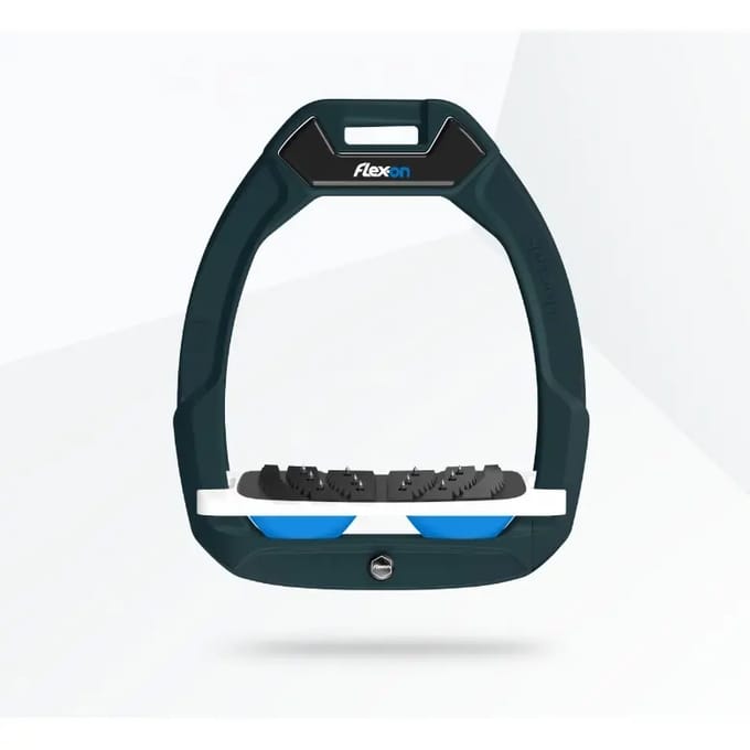 Veiligheidsstijgers Paardrijden Ingelend Ultra Grip Groen/Wit/Blauw Flex-On Safe-On