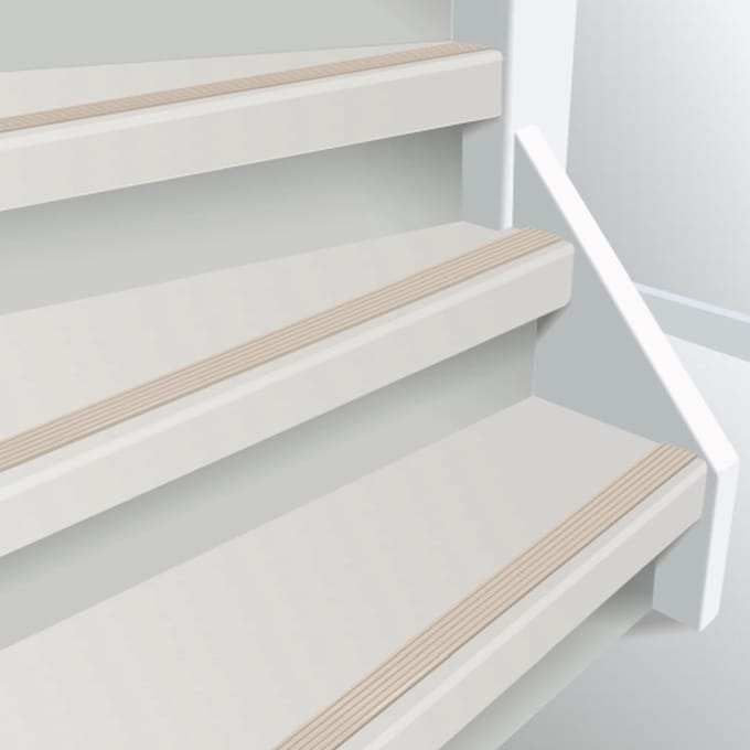 ​Anti slip trap strip zelfklevende tape - creme - rol 5 meter​ - 2,8cm