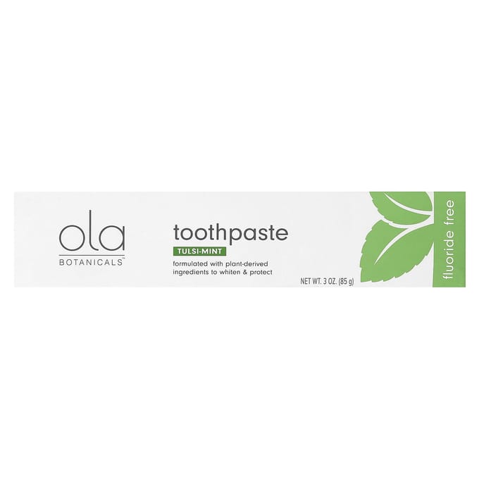 Dr. Mercola, Ola Botanicals, dentifrice sans fluor, menthe tulsi, 85 g (85 g) white
