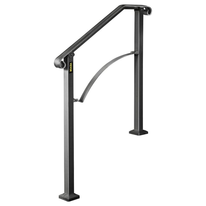 Main courante arche #2 Fer Noir Garde-corps Rail Convient pour 2 Marches Pour la Maison