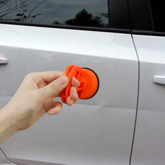 Verveloos Dent Repair Tools Kit 1 Stuks Rode Dent Puller Removal Tool met 10 Stuks Plastic Lijm Tabs en rood