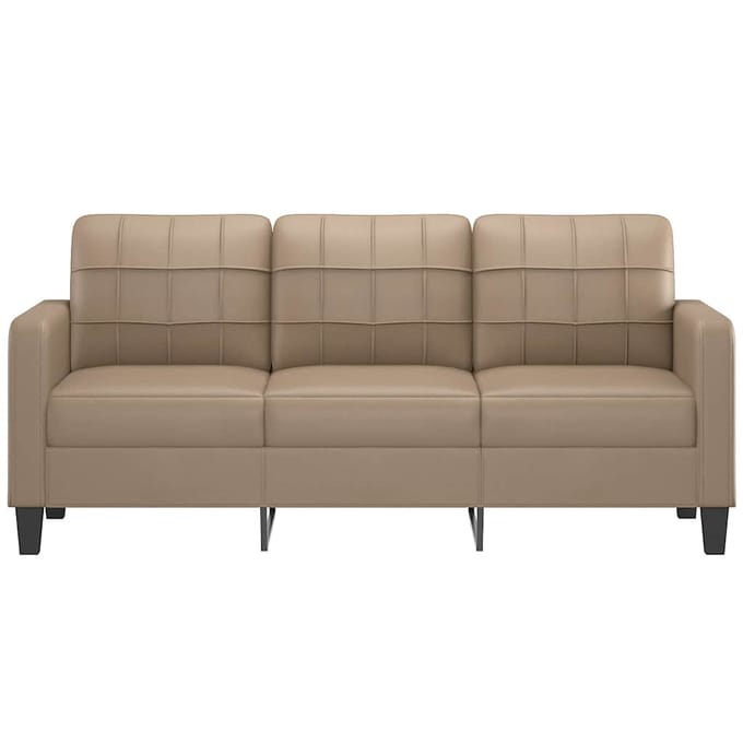 vidaXL - Driezitsbank - 180 - cm - kunstleer - cappuccinokleurig