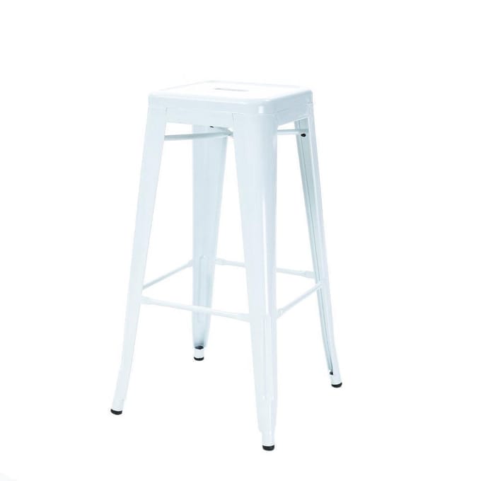 Legend Metalen barkruk wit - 65 cm - set van 2