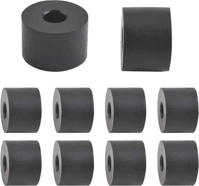 10 Stuks Multifunctionele Rubber Spacer - 3/4 Inch Dikke Rubber Bus met Platte Wasmachines