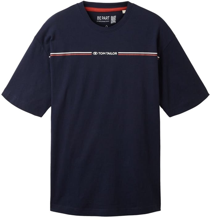Tom Tailor - T-shirt met print - Maat XXL - sky captain blue