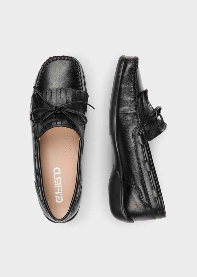Mocassins van echt leer - zwart - Gr. 38 van Goldner Fashion