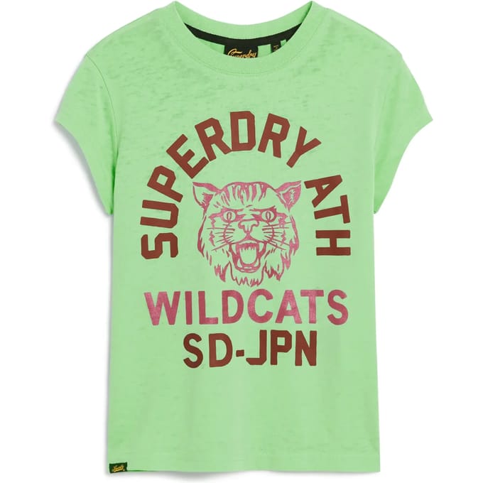 Superdry - Varsity Burnout T-shirt - Dames - T-shirts