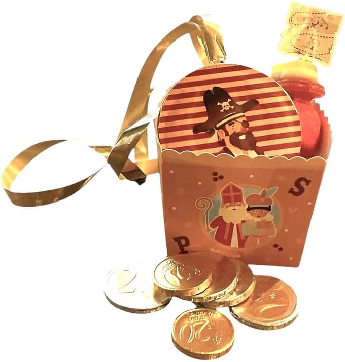 Sint - Sinterklaas - Chocolade - Snoep - Pepernootbakje - Piraat - Cadeauverpakking