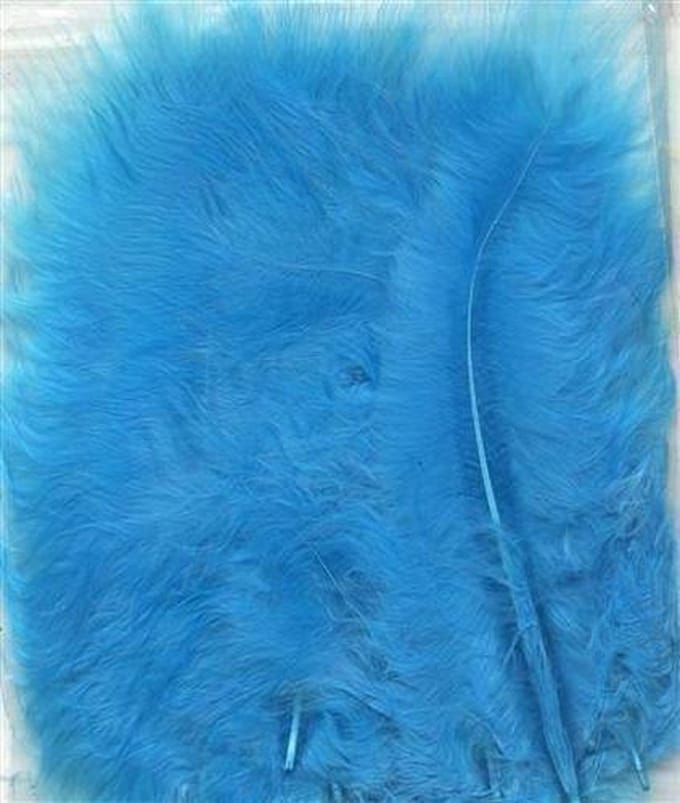 Marabou veren turkoois 15 Stuks