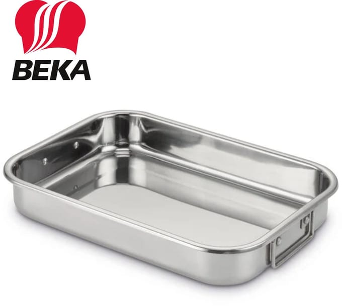 BEKA Braadslede ovenschaal RVS - rechthoekig 41.5 x 31.5 x 7.2 cm