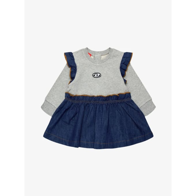 Diesel Meisjes jurk dimbob grey melange