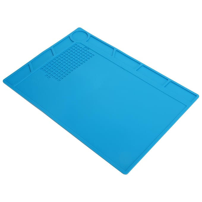 Tapis de Réparation de Montre en Caoutchouc Professionnel Antidérapant Coussin de Travail d'Horloger Accessoire d'Outil blue