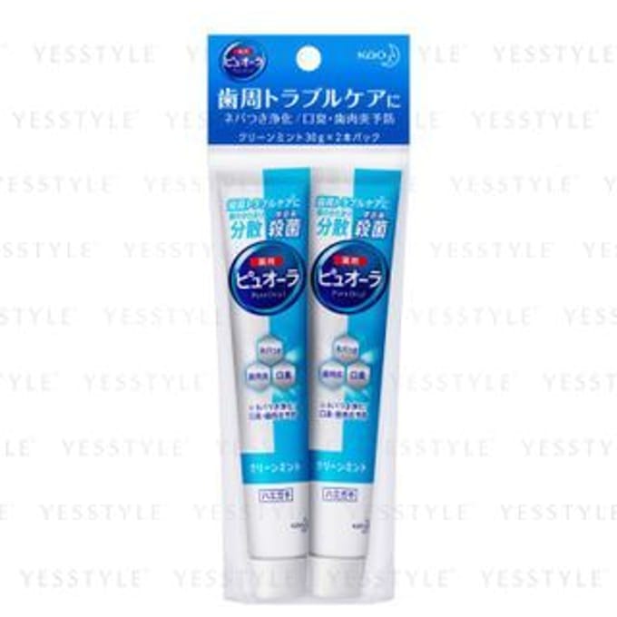 Kao - PureOra Medicinal Toothpaste Clean Mint Set 30g × 2