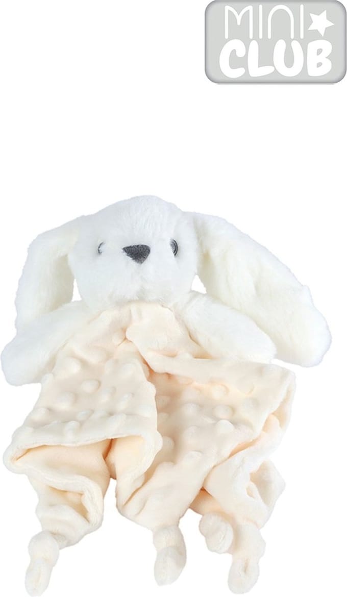 Mini Club knuffeldoekje konijn structuur pluche 30cm Off white/ecru