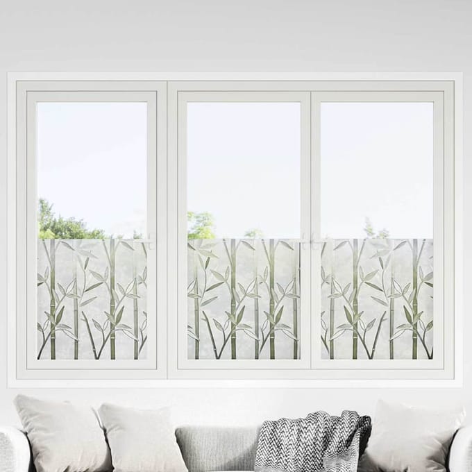 vidaXL - Statische - Raamfolie - Frosted - bamboe - 45 - x - 500 - cm - PVC