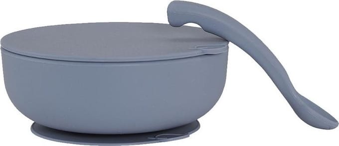 Bowl met deksel en lepel, blue dusk
