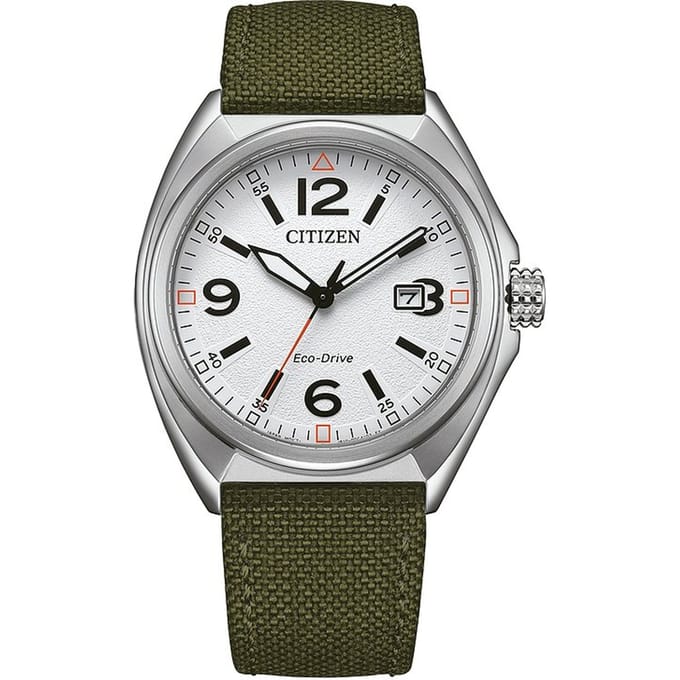 Citizen AW1571-09A Horloge - Nylon - Groen - Ø 40 mm