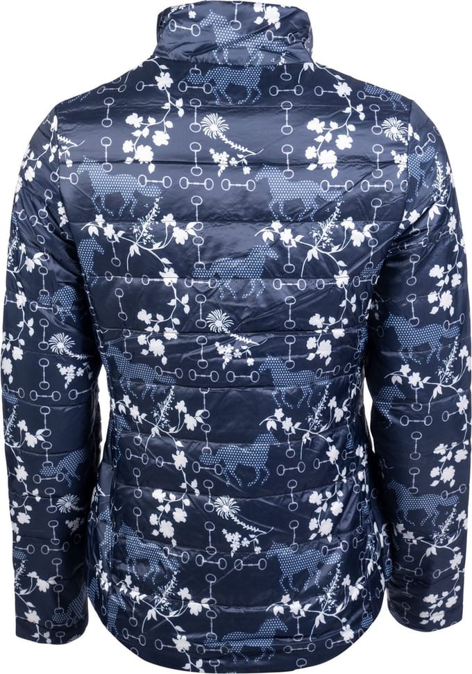 Jasje Bloomsbury blauw allover print maat M