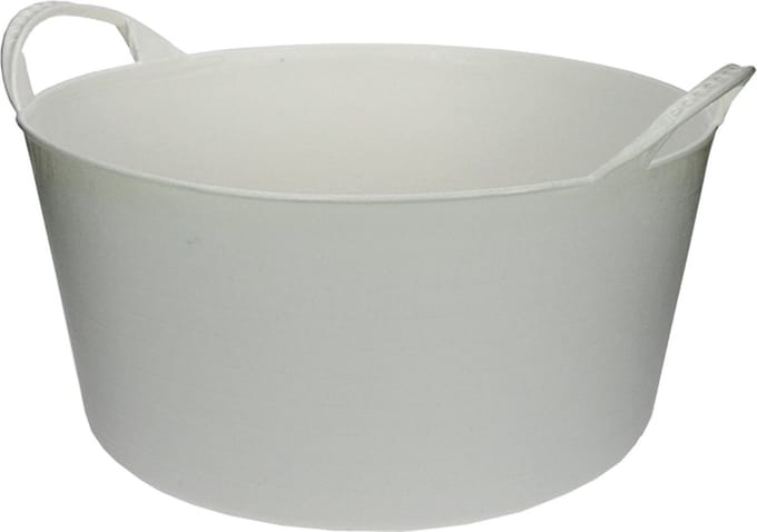 Talen Tools - Flexibel kuipje - Met hendels - Kunststof - 12 liter - Wit