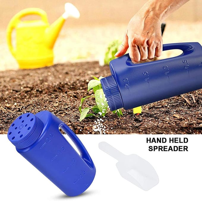 Handheld Strooier Handstrooier Shaker Meststof Zoutstrooier IJszoutdispenser blue