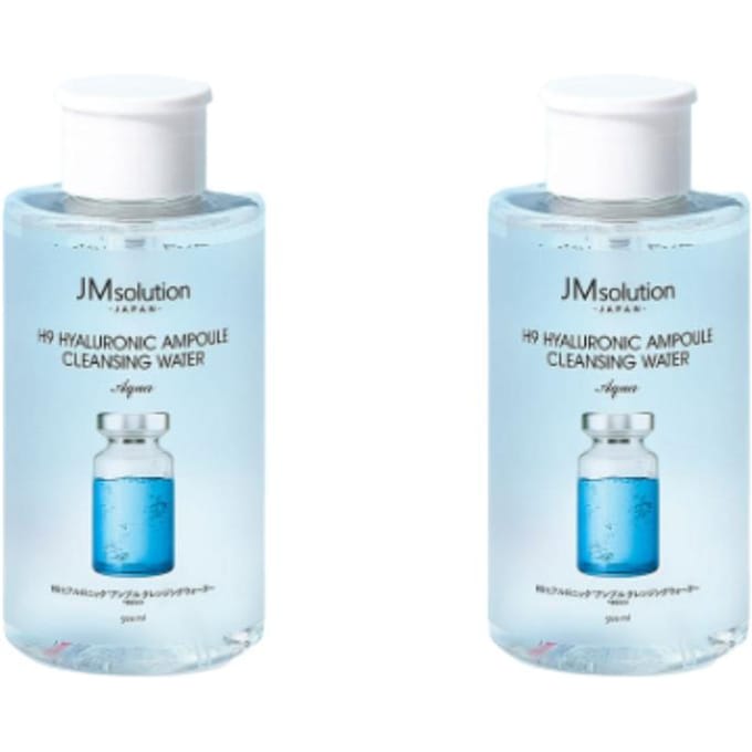 JMSOLUTION H9 Hyaluronic Ampoule Reinigingswater 500ml 1+1 Speciale Set | Diep Hydraterend & Zachte Make-up Remover white