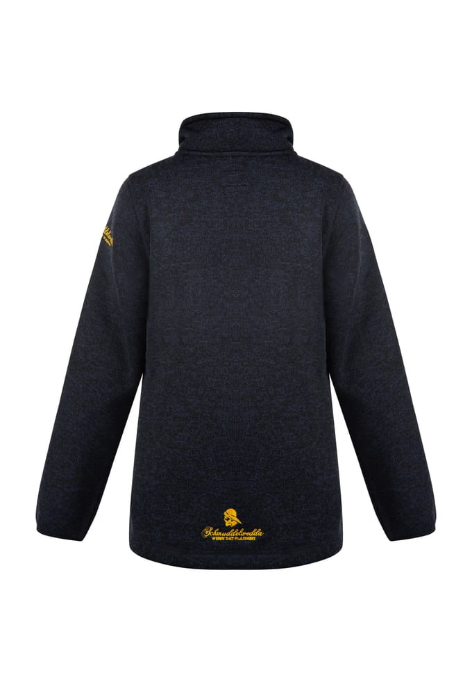 Schmuddelwedda Gebreide fleece jas jonge marine gem