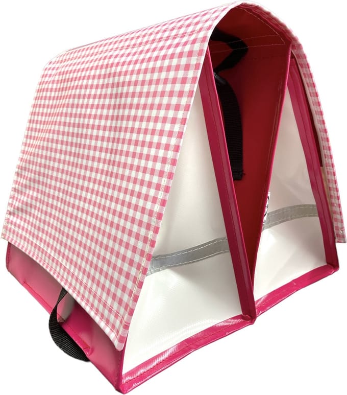 Du Baj  Budget L Pepita Pink - Dubbele Fietstas - 45 l - Roze