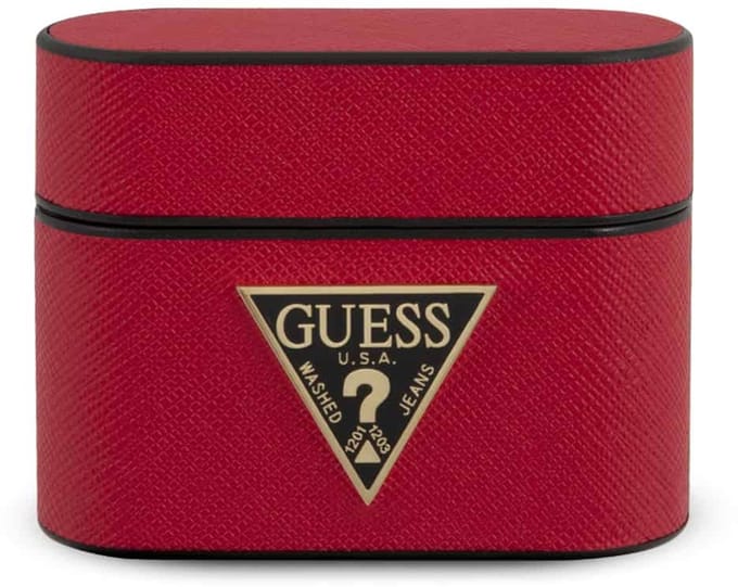 GUESS Saffiano Apple AirPods Pro Case Hoesje - Rood