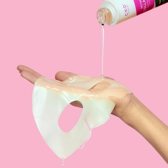 [CKD] Feuille de masque de resserrement des pores à petite molécule de collagène rétino 300 31g * 5EA pink