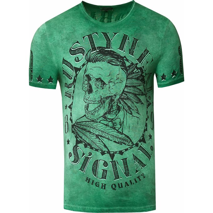 T-shirt met een was met schedelprint