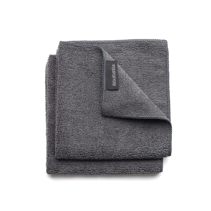 Brabantia SinkSide Microvezel Schoonmaakdoekjes - 30 x 30 cm - Set van 2 - Dark Grey