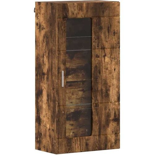 vidaXL - Houten - Kast - Rook - Eiken - Bewerkt - hout