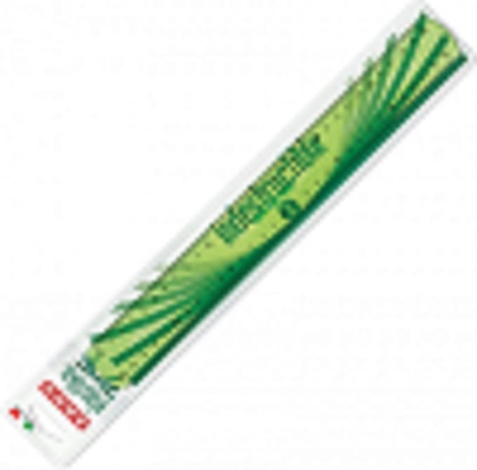 Arda Elastika Lat Tripel Decimeter  30cm - transparant groen