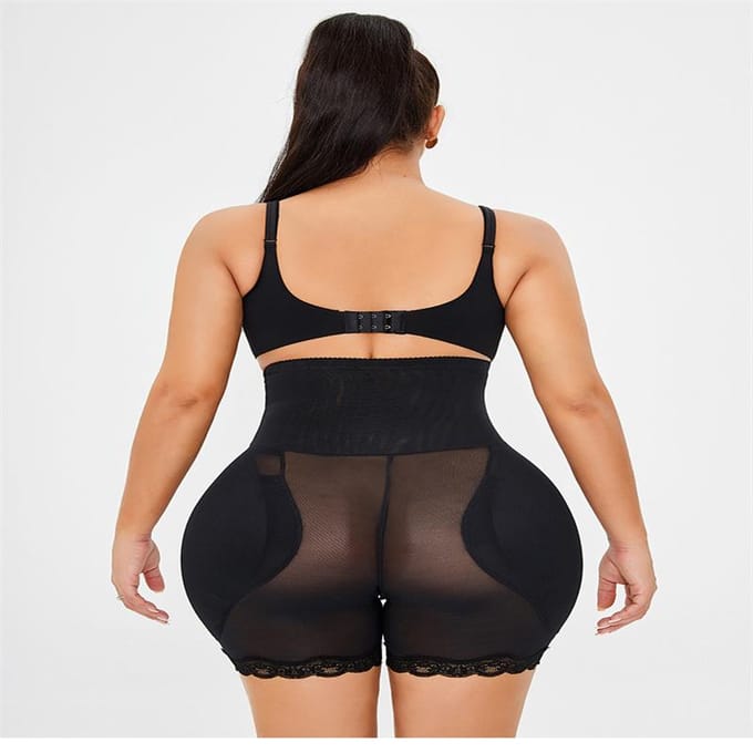 Slanke en dunne heupbroek met hoge taille en schuimvulling voor dames S zwart