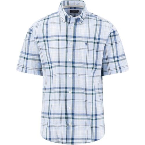 Fynch-Hatton Overhemd Slub Check Button-Down New Breeze / male