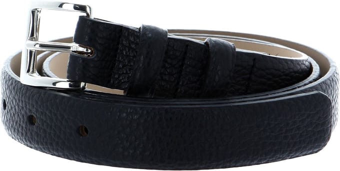 abro Leren Riem Leather Adria Basic Belt W100 Black / Nickel Zwart