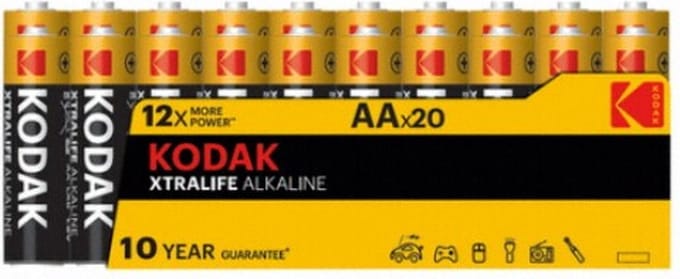 Kodak XTRALIFE alkaline AA batteij 20 pack