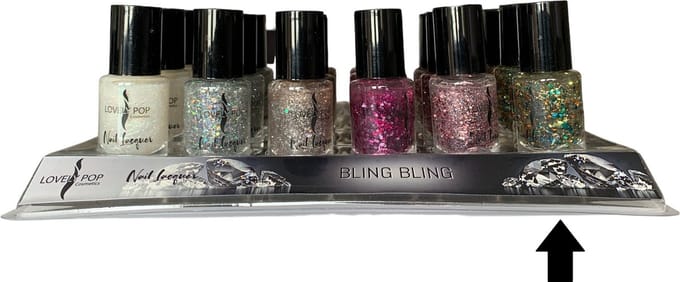Lovely Pop Cosmetics - Nagellak - Transparant met blauw/goud/zilver/groen gekleurde glitters - Nummer 27