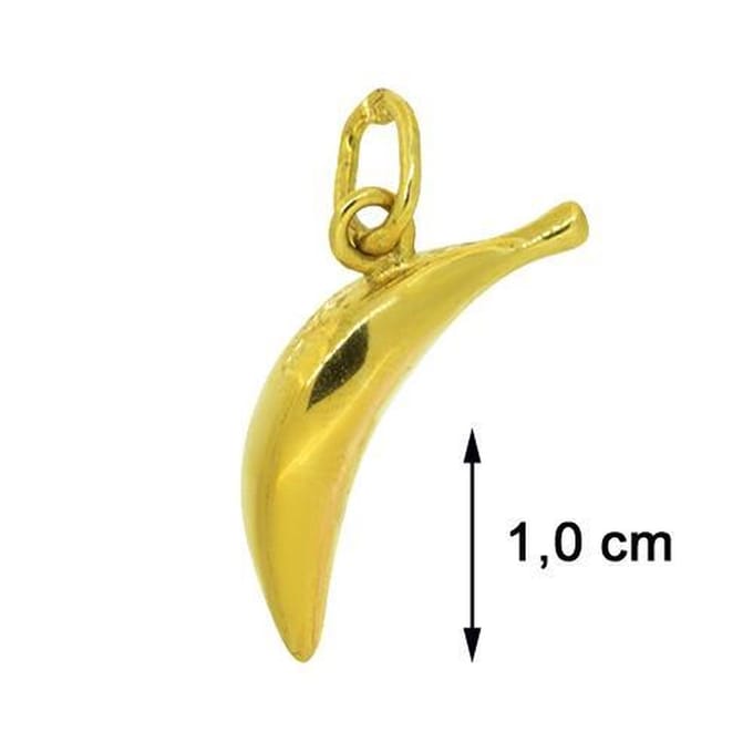 Blinx Jewels Vergulden Hanger Banaan