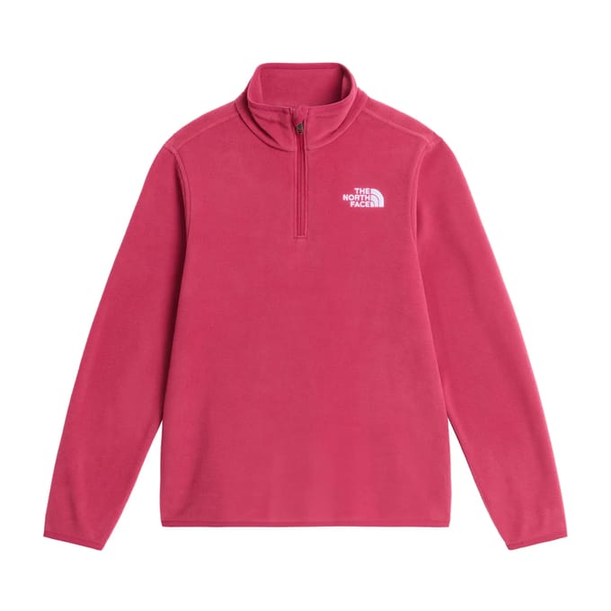 The North Face Girls' Glacier 1/4 Zip Top Junior - Roze - Kind, Roze S