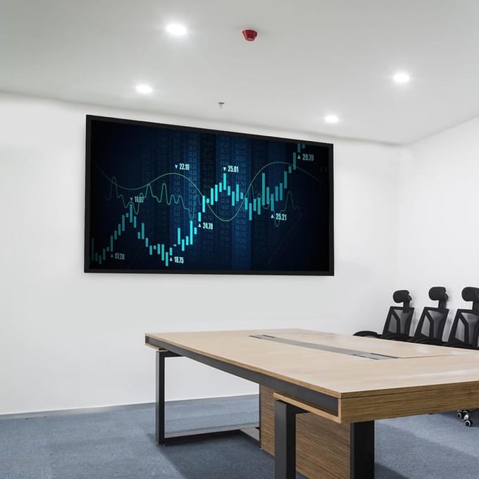 Projectiescherm - Groot scherm - Film en presentaties - Aluminiumlegering frame - 16:9 beeldverhouding