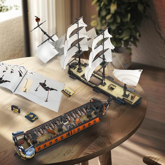 Mould King 13192 Piratenschip Bouwsteen De MOC Imperial Flagship Model Speelgoed Assemblageschip Bouwsteen Set Kinderen Kerstcadeau 13192