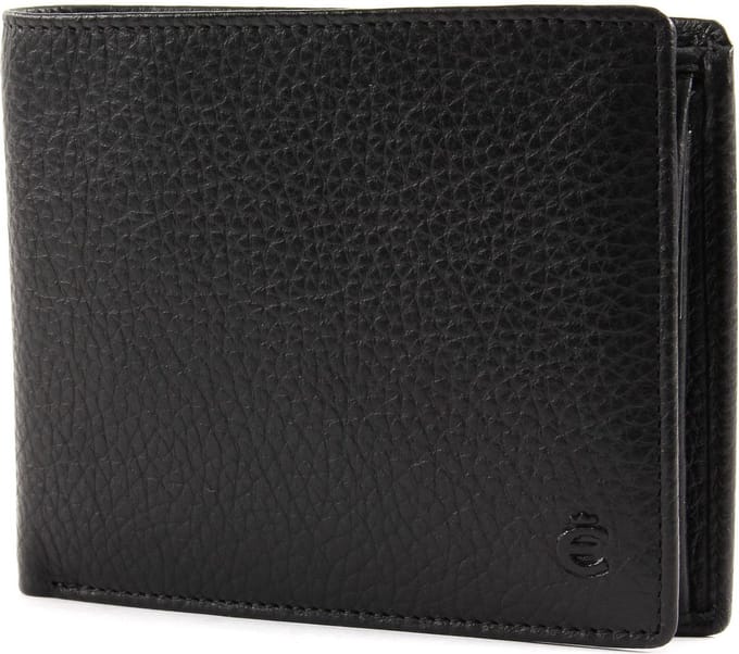 Esquire Leren Portemonnee Texas RFID Wallet Horizontal Black Zwart
