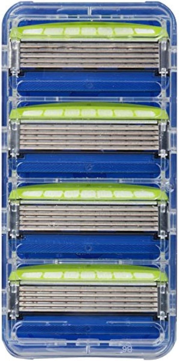Scheermesjes Hydro 5 - Scheerkoppen - Gevoelige Huid - Hydraterend Gel Reservoir - 4 stuks - Blauw