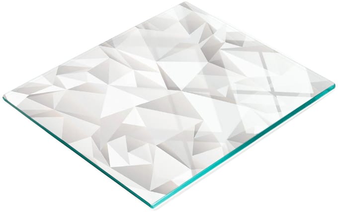 Keukenplank van gehard glas met decoratieve abstracte afbeeldingen, 60x52 cm