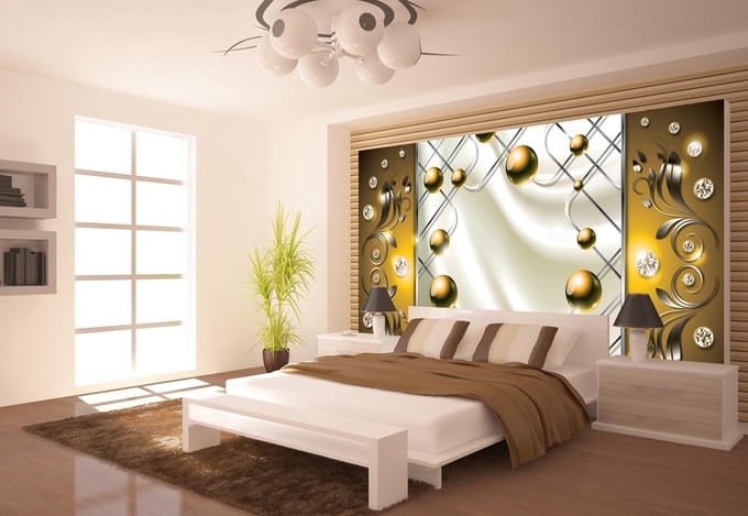 Poster | Goud , Zilver | 104 x 70,5 cm