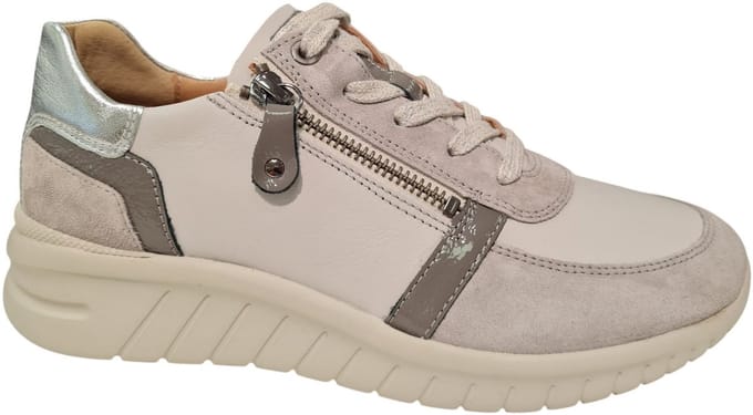 Hartjes Wave Sneakers - Leer - Dames - Grijs - Maat 41