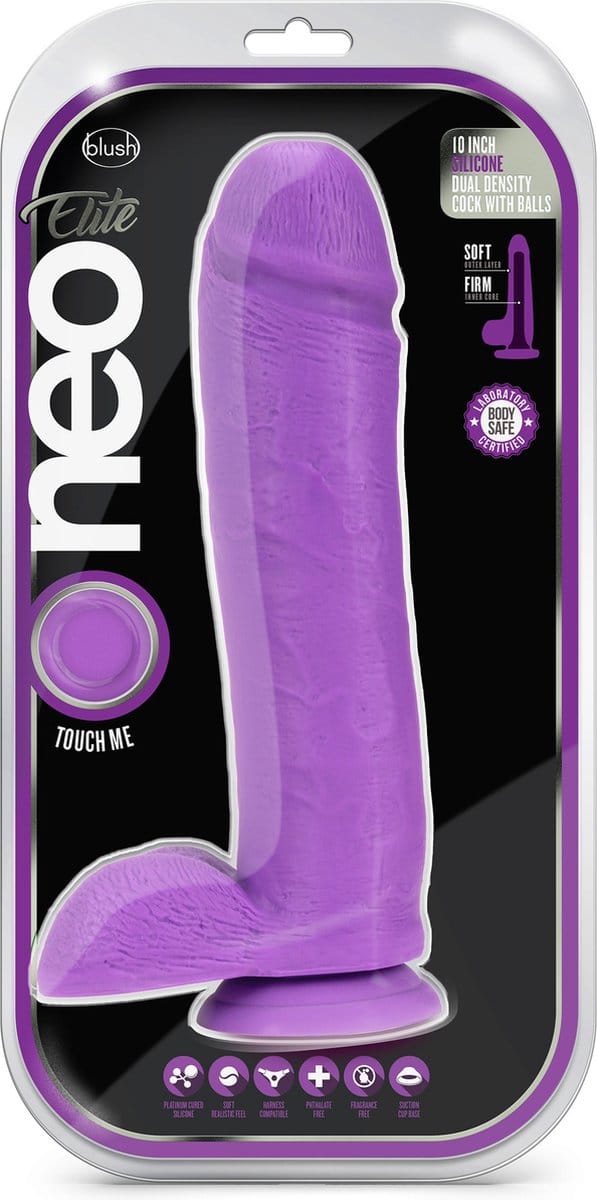 Blush - Neo Elite dildo 26 cm van Sensa Feel silicone - Paars